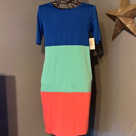 Lularoe Julia sheath multi dress. Large. NWT. - Picture 1 of 4